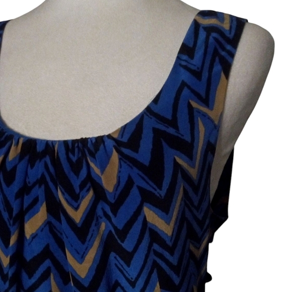 Madewell Broadway & Broome Chevron Silk Twist Back Midi Dress ASO Hannah McKay - Picture 4 of 10